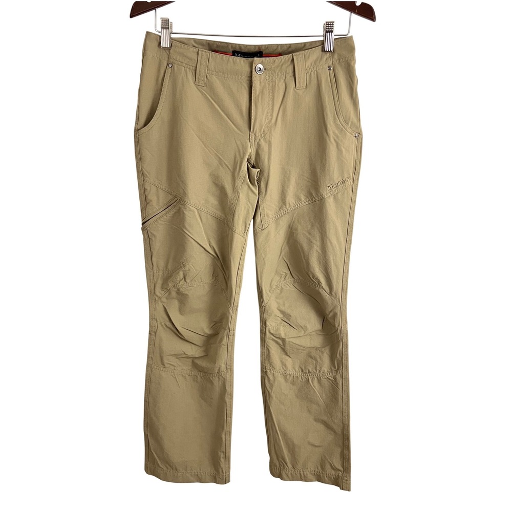 Marmot Pants Women 6 Tan Hiking Outdoor Ripstop Z69060